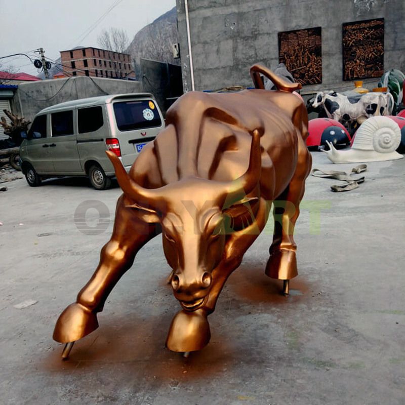 stock market small size fighting bull and bear bull against bear bronze articles statue sculpture for sale