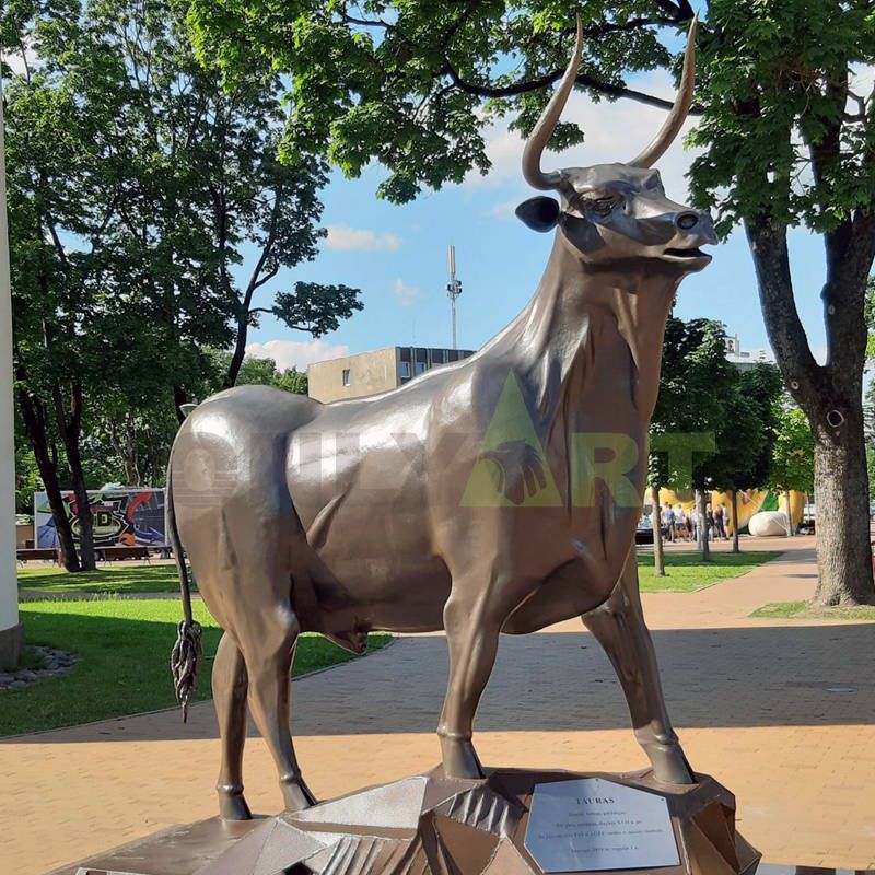 Animal Statue Garden Ox or Bull Metal  Sculpture