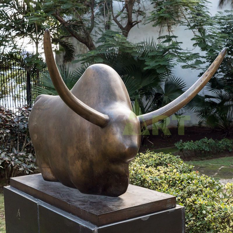 SHTONE Bull Abstract Bronze Sculpture