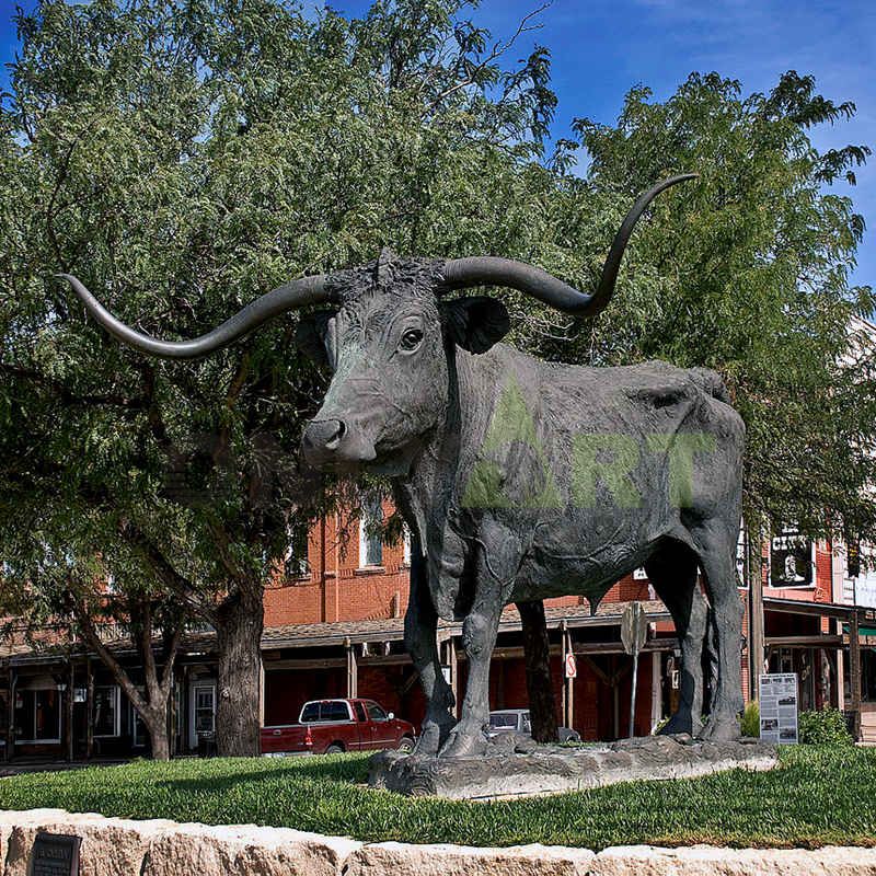 Outdoor Animal Sculpture Bronze Wall Street Bull Statue