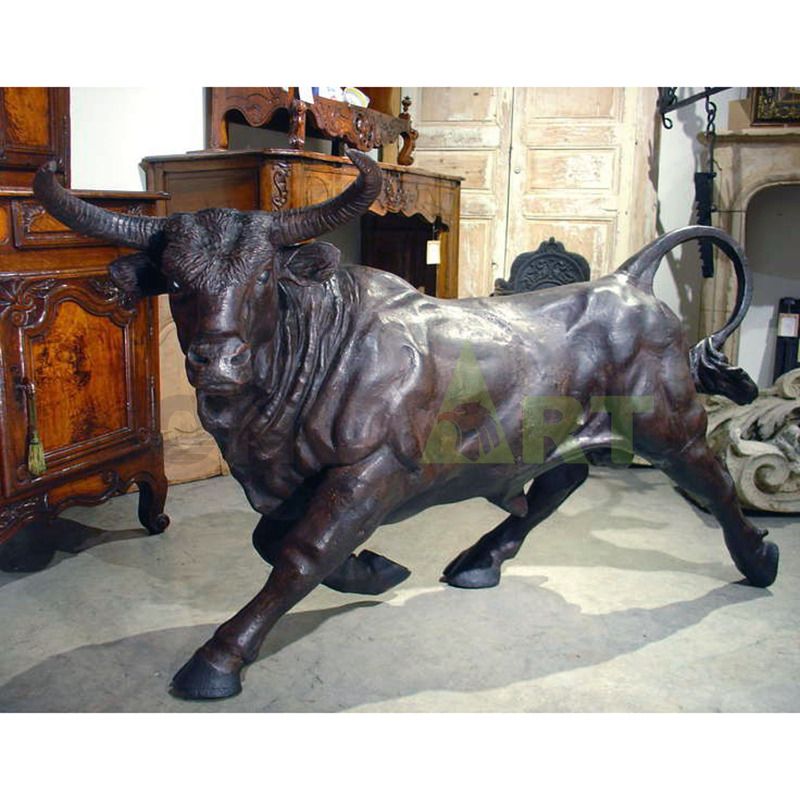 Big size ludox casting bronze bull for landmark garden park decoration