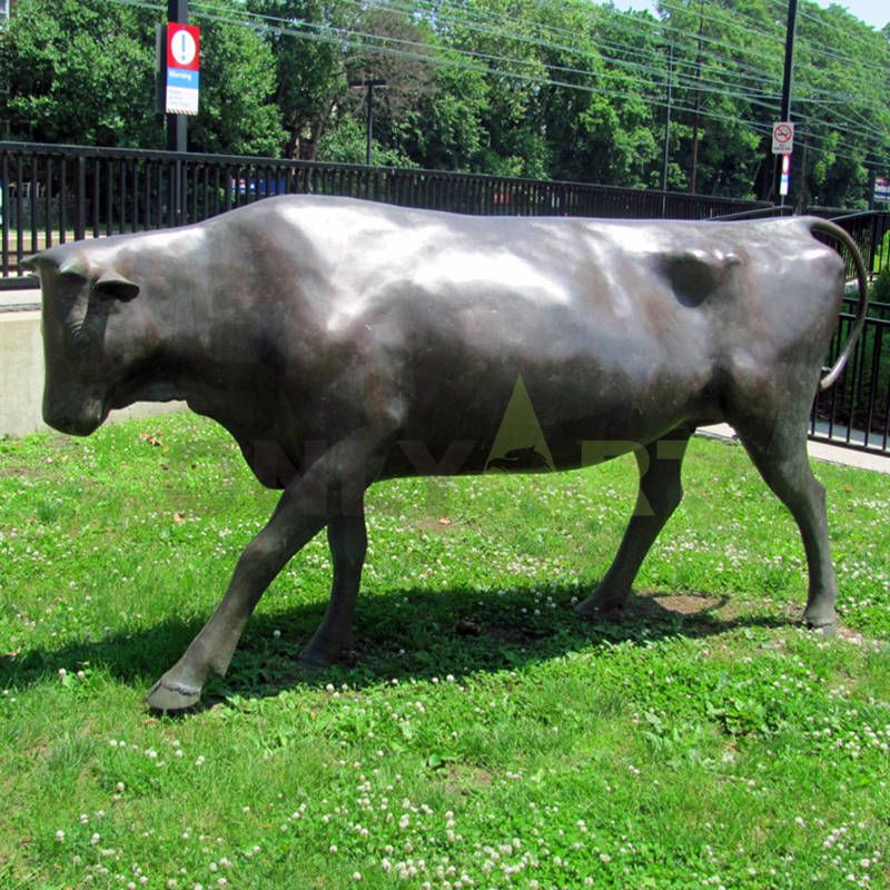 foundry Large Copper Outdoor Sculpture Life Size Bronze Wall Street Bull Statue