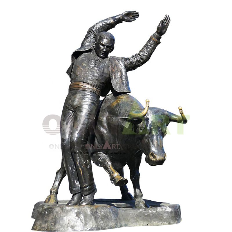 Decorative bull statue bronze copper animal big cow sculpture