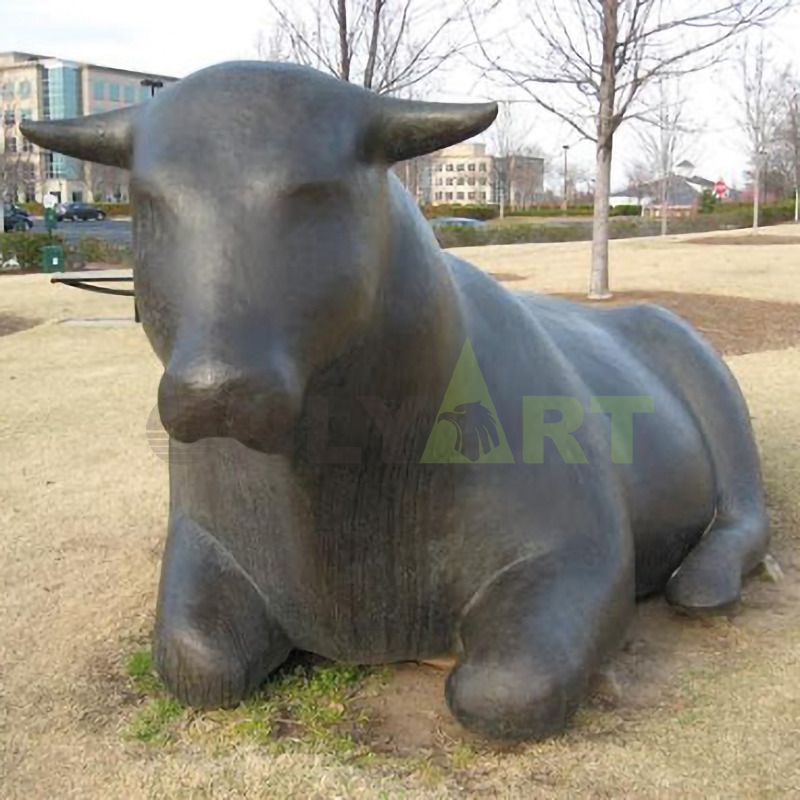Famous Outdoor Wall Street Charging Bull Bronze Sculpture Cattle Statue
