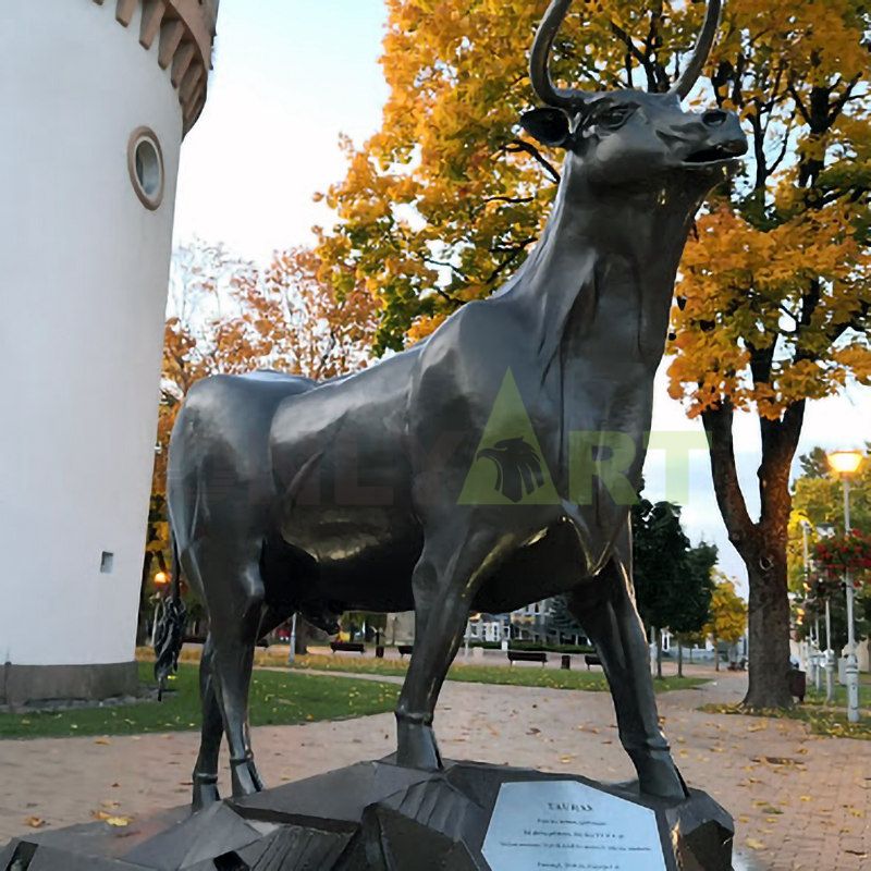 A meek cow with twine on its head