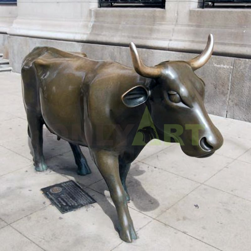 best price exhibition use modern art clay bull sculpture