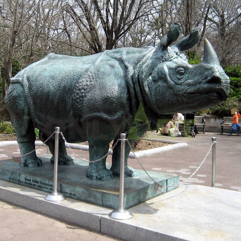 high quality small size metal arts rhinoceros statue sculpture