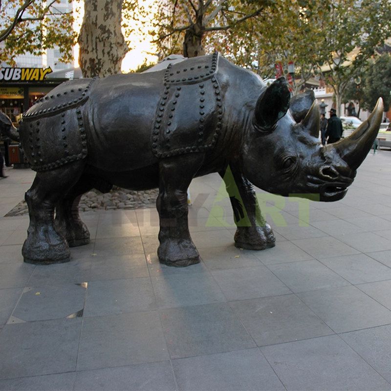 Bronze Rhino Figurine Sculpture​