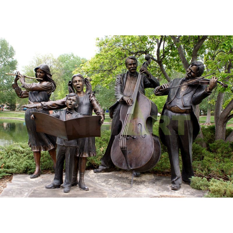 Outdoor garden music family's family choir