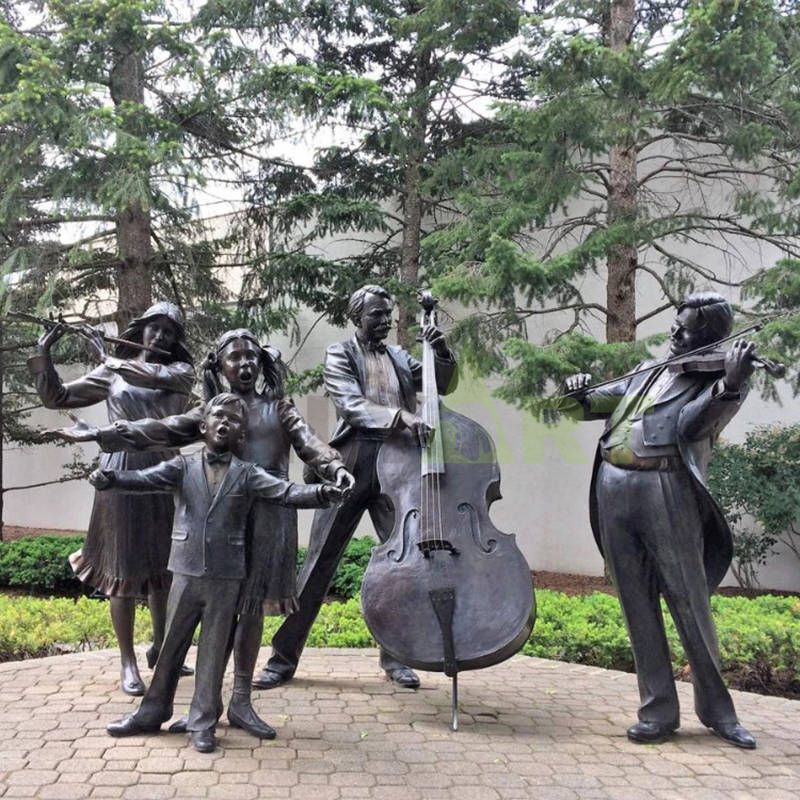 Musicians Statue Bronze Figurine