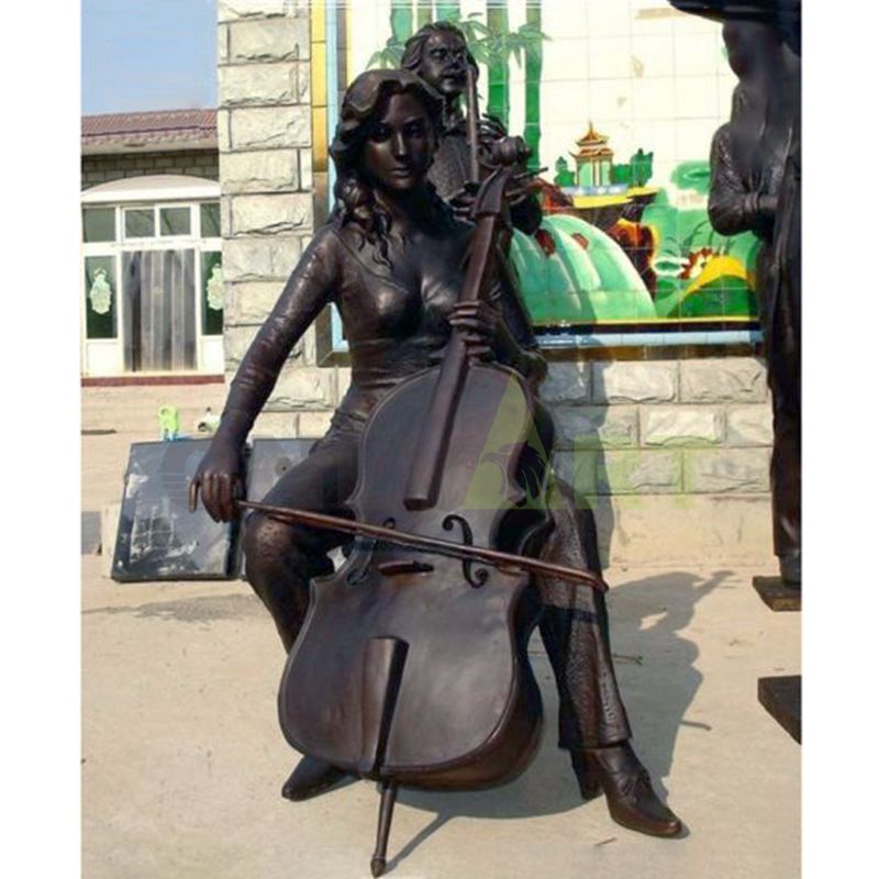 Art decoration musician figurines bronze musician statues