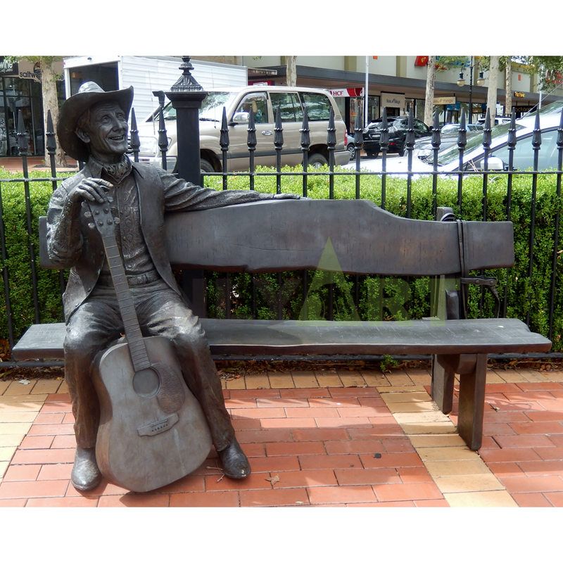 outdoor garden Action Figure bronze sculpture Musician statue