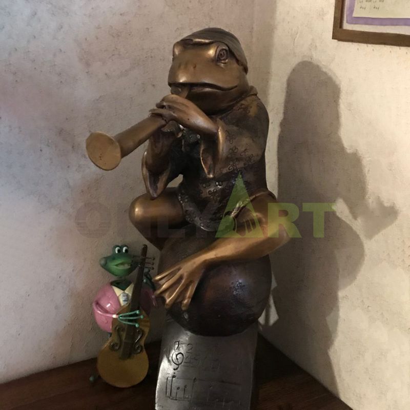 Factory custom made  ornament bronze frog statue