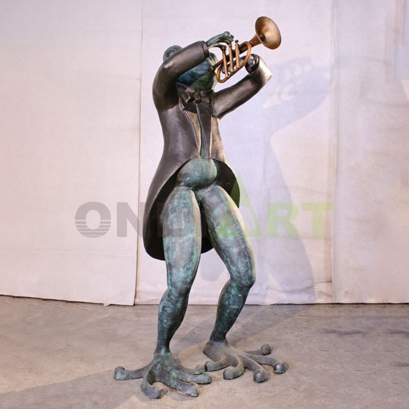 Factory custom made  ornament bronze frog statue
