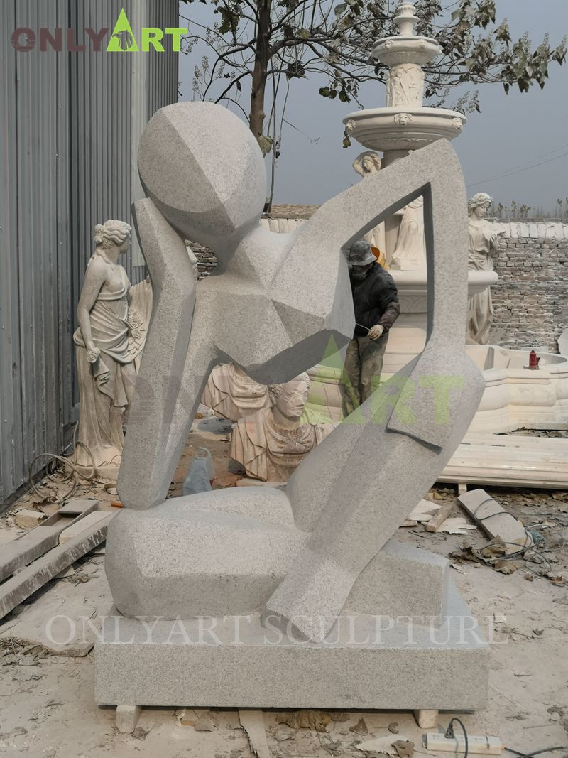 Our abstract grantie marble statues already delivery