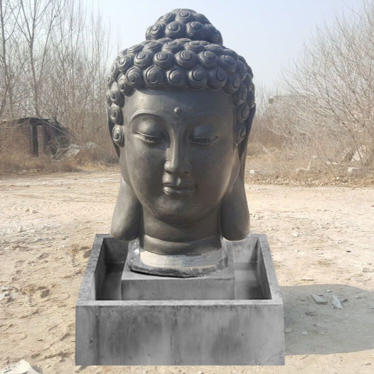 Custom Design Marble Stone Buddha Head Fountain
