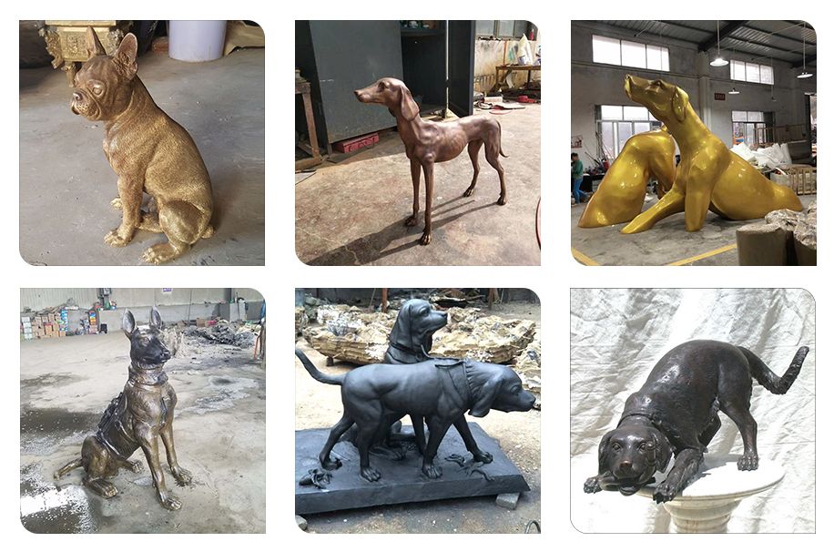 Full-size solid bronze Military Dog sculpture for sale