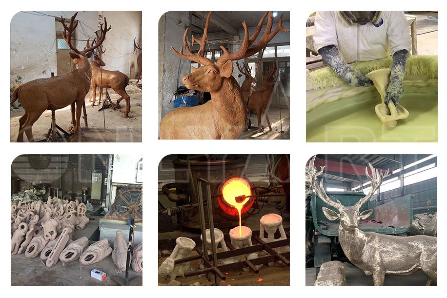 Realistic animal deer sculpture 3d printing manufacturer creative sculptures decoration