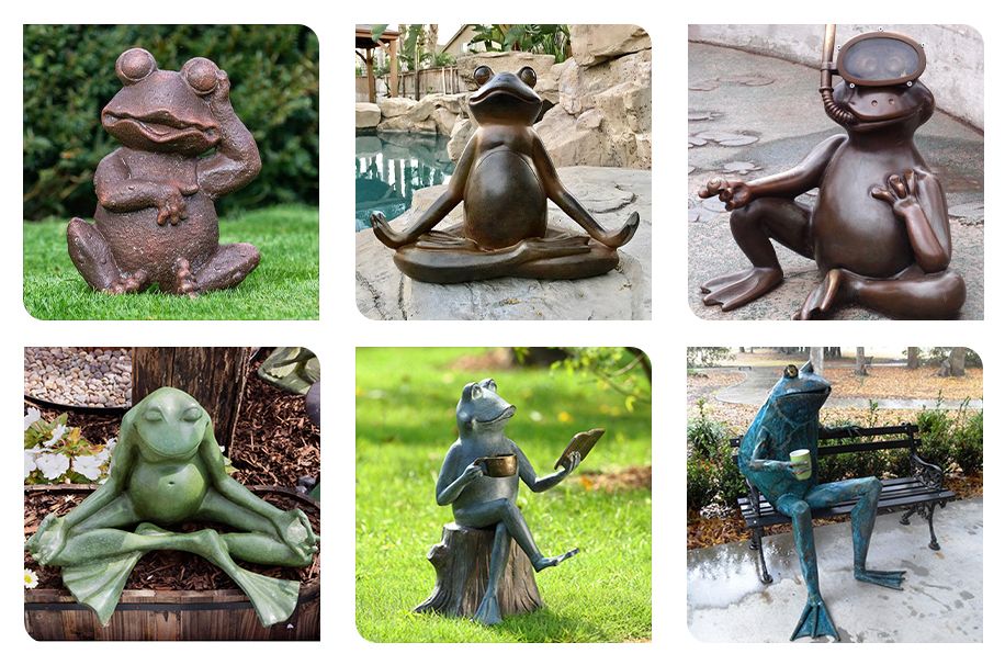 Top Quality Resin Frogs Sculpture For Garden Decor