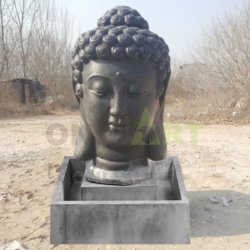 Custom Design Marble Stone Buddha Head Fountain